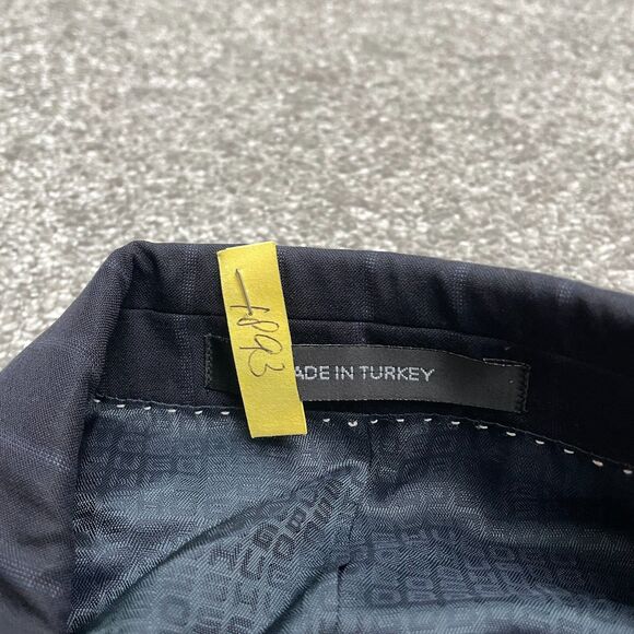 Boss Hugo Boss Super 120 Wool Blazer Suit Jacket Mens 38R Navy Blue Striped Work - Picture 5 of 13